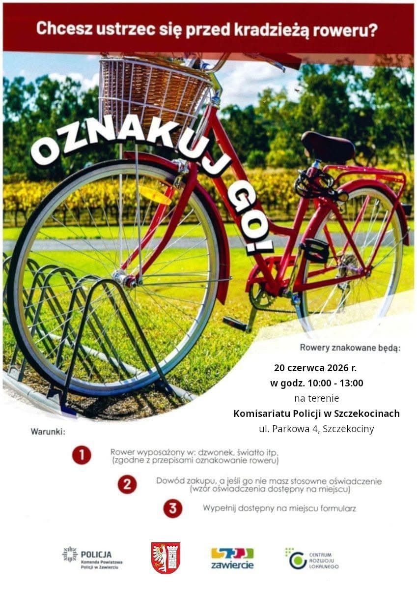 Znakowanie rowerów w Porębie: Akcja ograniczania kradzieży już 18 lipca — Zawiercie